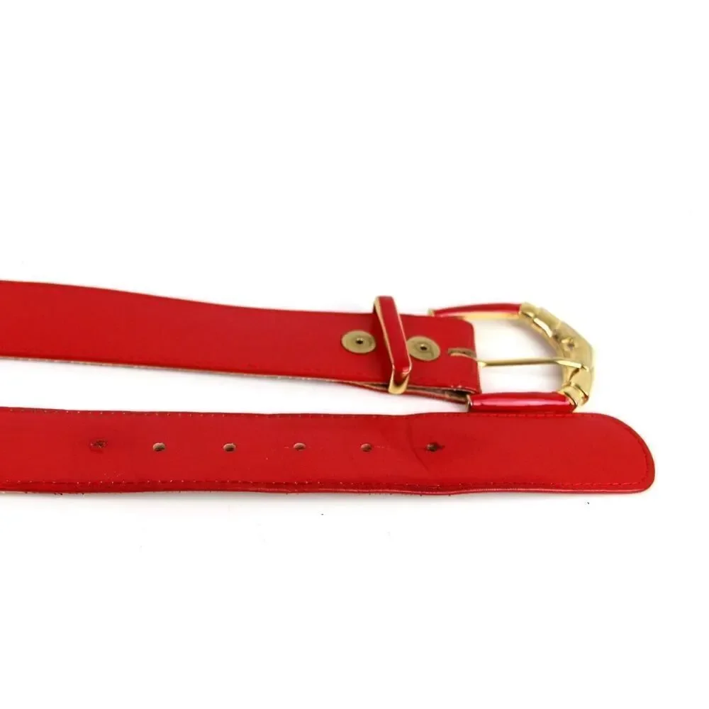 VTG ST. JOHN RED GENUINE LEATHER 1.5
